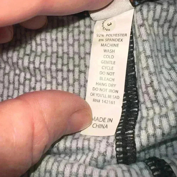 Lularoe TC blue geometric leggings . NWOT. Hashtag pattern over geometric. - Picture 7 of 8